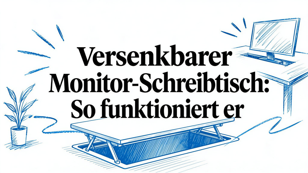 Versenkbarer Monitor Schreibtisch so funktioniert er