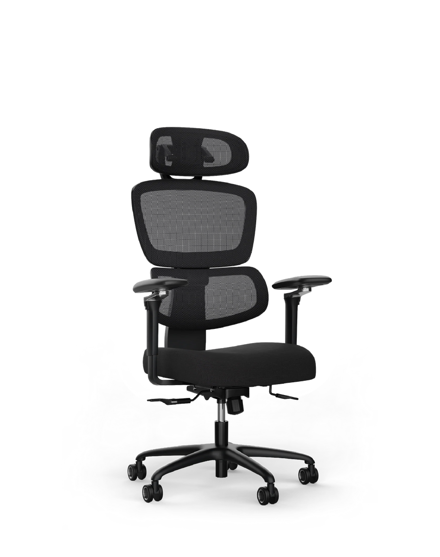 Ergonomischer Bürostuhl DESKSPACE MOVE PRO, freigestellte Produktansicht vor hellem Hintergrund